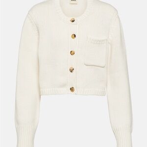Khaite Cropped Ivory Sweater